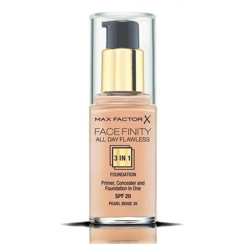 Max Factor Facefinity All Day Flawless 3 in 1 Foundation SPF20 30ml - 35 Pearl Beige