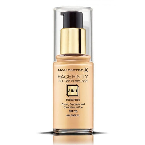 Max Factor Facefinity All Day Flawless 3 in 1 Foundation SPF20 30ml - 30 Porcelain