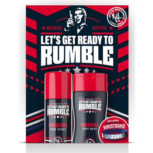 Michael Buffer Let's Get Ready To Rumble Gift Set 250ml Shower Gel + 150ml Body Spray + Wristband