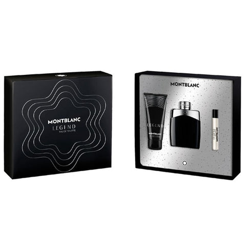 Mont Blanc Legend Gift Set 100ml EDT + 100ml Shower Gel + 7.5ml EDT