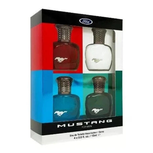 Mustang Gift Set 15ml Red EDT + 15ml White EDT + 15ml Blue EDT + 15ml Green EDT