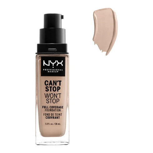 NYX Can't Stop Won't Stop Full Coverage 24H Foundation 30ml - Porcelain