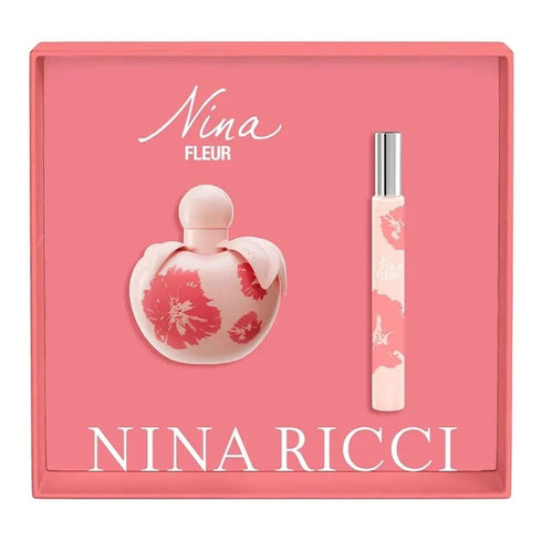 Nina Ricci Gift Set 50ml Nina Fleur EDT Spray + 10ml Nina Fleur EDT Rollerball + 10ml Nina EDT Rollerball