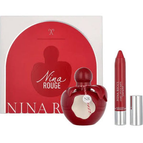Nina Ricci Nina Rouge Gift Set 50ml EDT + 2.5g Jumbo Lipstick Matte