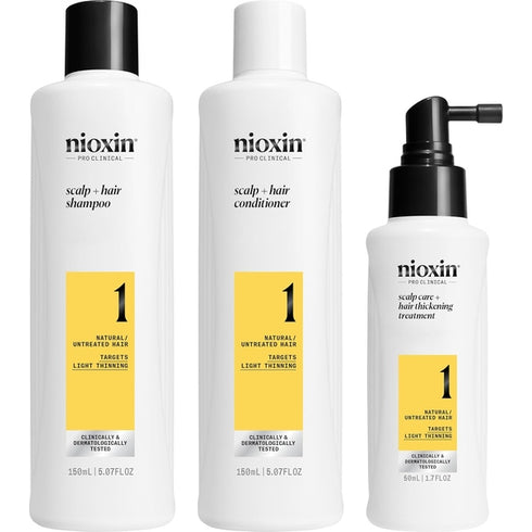 Nioxin Scalp + Hair Thickening System 1 for Natural Hair with Light Thinning