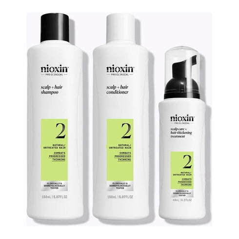 Nioxin Scalp + Hair Thickening System 2 for Natural Hair with Progressed Thinning