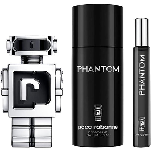 Paco Rabanne Phantom Gift Set 50ml EDT + 10ml EDT + 150ml Deodorant Spray