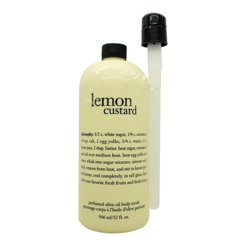 Philosophy Lemon Custard Olive Oil Body Scrub 946ml - With Pump