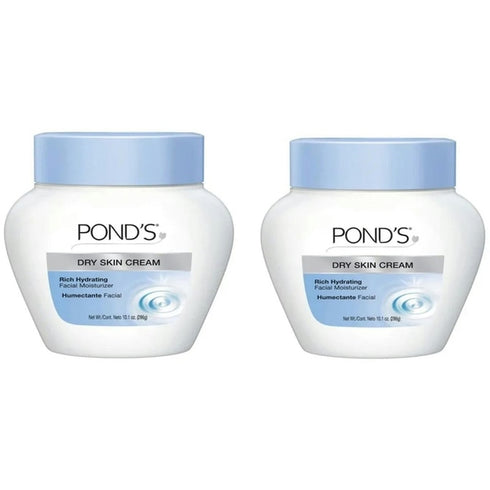 Pond's Dry Skin Cream Facial Moisturizer Set 2 x 286g