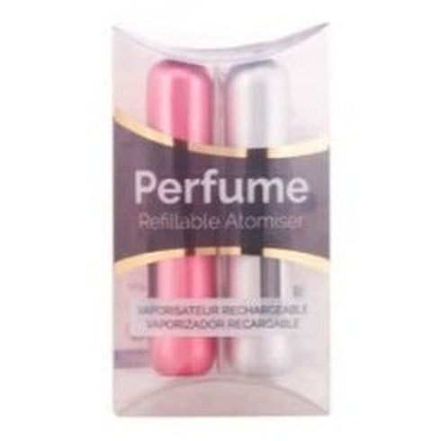 Pressit Refillable Perfume Atomiser Duo Pack - Silver & Pink
