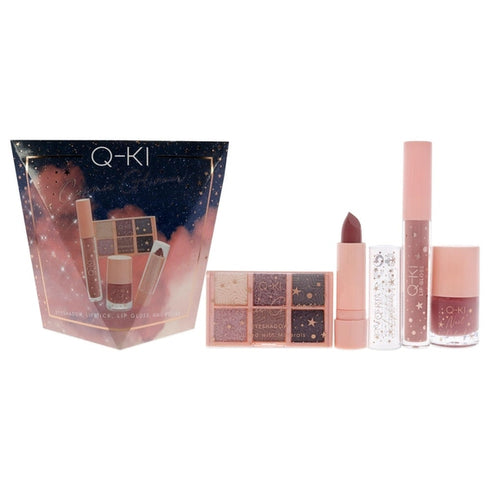 Q-KI Cosmic Glimmer Gift Set 6 x 0.9g Eyeshadow Palette + 3.3g Lipstick + 3ml Lip Gloss + 7ml Nail Polish