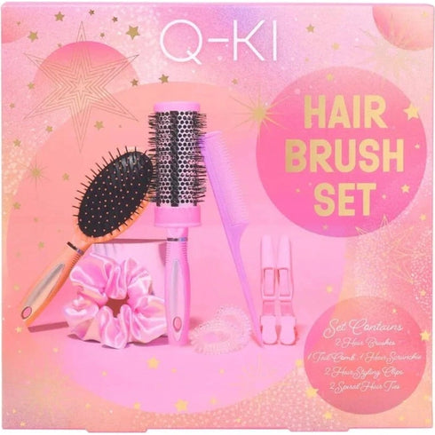Q-KI Hair Brush Set Gift Set 8 Pieces