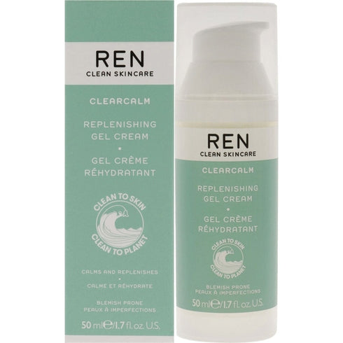 Ren Clearcalm 3 Replenishing Gel Cream Facial Moisturiser 50ml