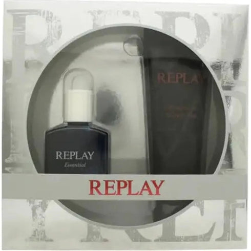 Replay Essential for Him Gift Set 30ml EDT Spray + 100ml Shower Gel