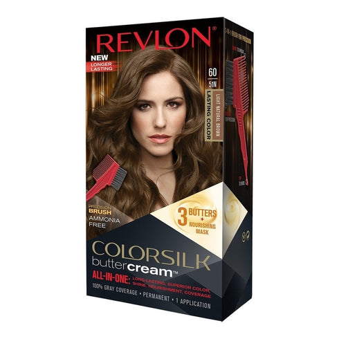 Revlon Luxurious Colorsilk Buttercream Hair Color 126.8ml - 60/51N Light Natural Brown