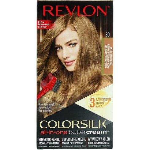 Revlon Luxurious Colorsilk Buttercream Hair Color 126.8ml - 80/73N Medium Natural Blonde