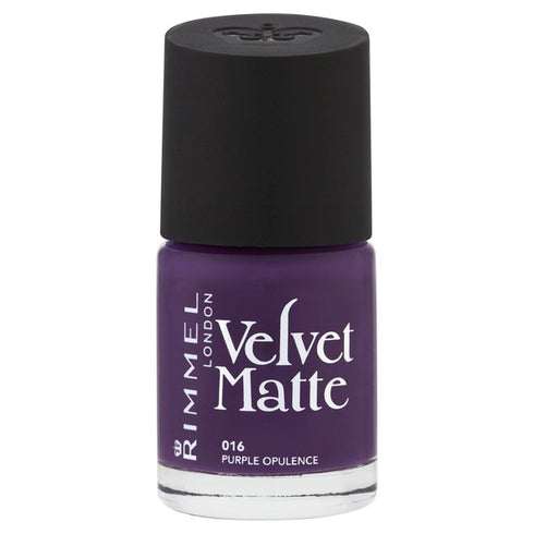 Rimmel Velvet Matte Nail Polish 12ml - 016 Purple Opulence