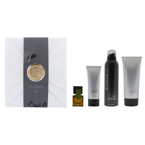 Rituals Homme Invigorating Routine Gift Set 15ml L'Essentiel EDP Spray + 200ml Foaming Shower Gel + 200ml Sport 2-in1 Shampoo & Body Wash + 70ml Sport Anti-Dryness Body Lotion