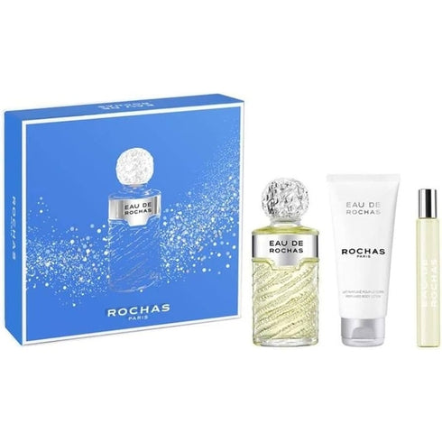 Rochas Eau de Rochas Gift Set 100ml EDT + 20ml EDT + 100ml Body Lotion