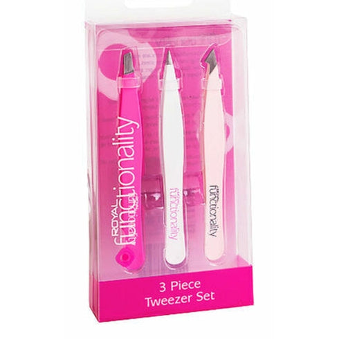 Royal Cosmetics Functionality Tweezers 3 Pack