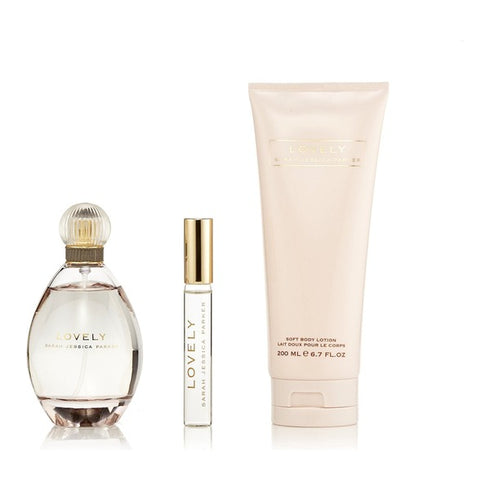 Sarah Jessica Parker Lovely Gift Set 100ml EDP + 200ml Body Lotion + 10ml Roller Ball