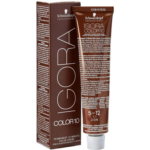 Schwarzkopf Igora Color 10 Permanent Hair Colour Cream 60ml - 5-12 Light Brown