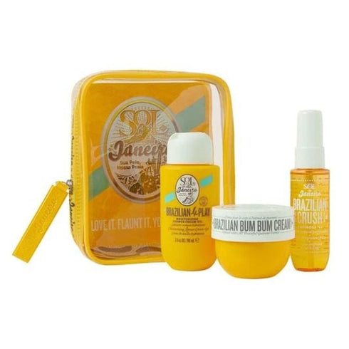 Sol De Janeiro Bum Bum Jet Gift Set 50ml Brazilian Bum Bum Body Cream + 90 Shower Gel + 30ml Cheirosa '62 Body Mist