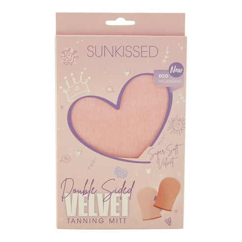 Sunkissed Double Sided Velvet Tanning Mitt - Peach