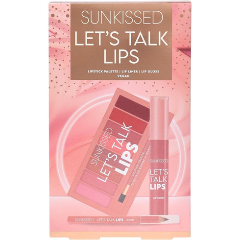Sunkissed Let's Talk Lips - 0.8g Lip Liner, 3.2ml Lip Gloss, Lip Palette