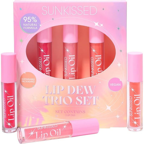 Sunkissed Lip Dew Tri Set Gift Set 3 x 4.3ml Lip Oil