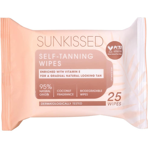 Sunkissed Self-Tanning Wipes - 25 Pieces