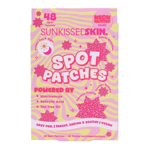 Sunkissed Skin Spot Patches 48 Pieces - Neon Glitter Stars