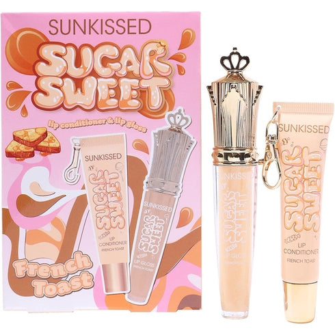 Sunkissed Sugar Sweet Lip Duo French Toast Gift Set 16ml Lip Conditioner + 6ml Lip Gloss