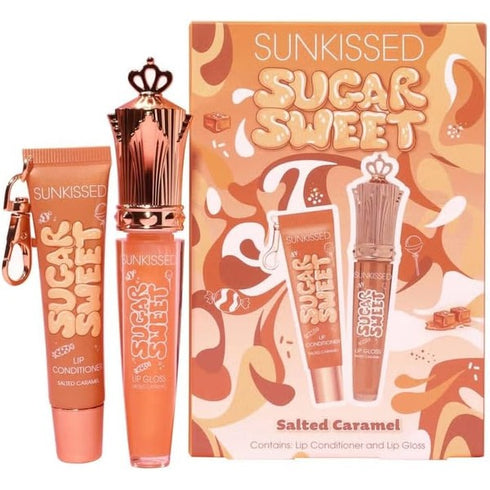 Sunkissed Sugar Sweet Salted Caramel Gift Set 16ml Lip Conditioner + 8ml Lip Gloss