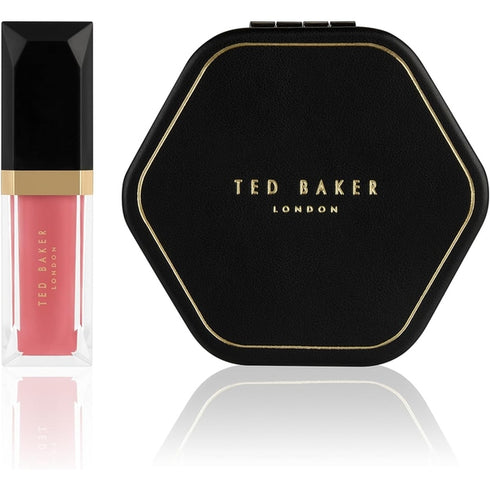 Ted Baker Ready Set Pout Lip Gloss & Mirror Duo Gift Set 1x Lip Gloss + 1x Compact Mirror