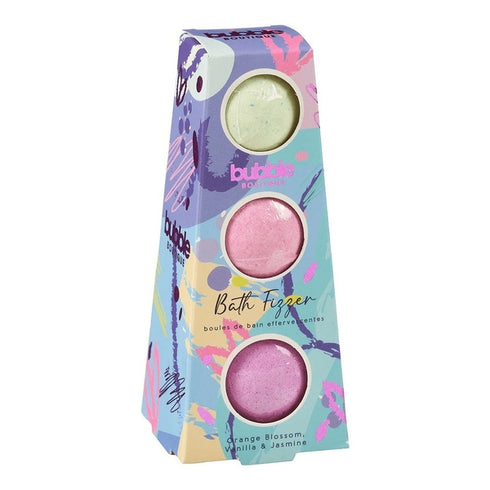 The Kind Edit Co. Bubble Boutique Fizzer Pyramid Gift Set 80g Bath Fizzer + 50g Bath Fizzer + 30g Bath Fizzer