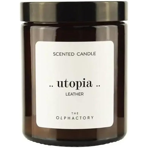 The Olphactory Utopia Leather Scented Candle 135g