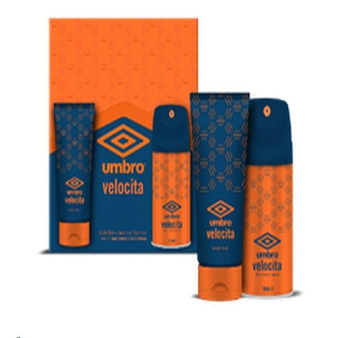 Umbro Velocita Gift Set 150ml Body Spray + 150ml Body Wash