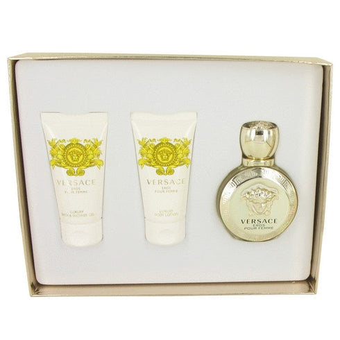 Versace Eros Pour Femme Gift Set 50ml EDP + 50ml Body Lotion + 50ml Shower Gel