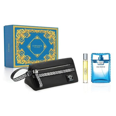 Versace Man Eau Fraiche Gift Set 100ml EDT + 10ml EDT + Bag
