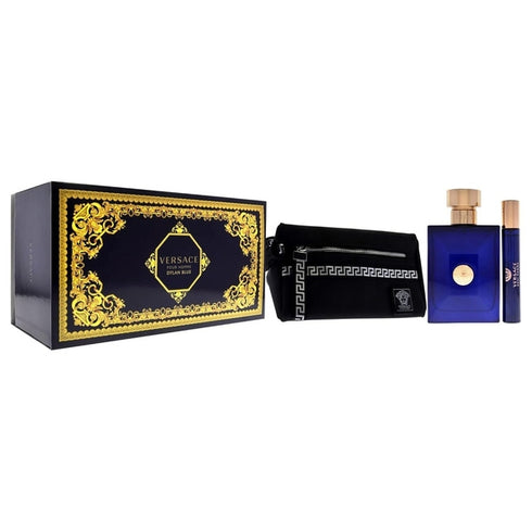 Versace Pour Homme Dylan Blue Gift Set 100ml EDT + 10ml EDT + Toiletry Bag
