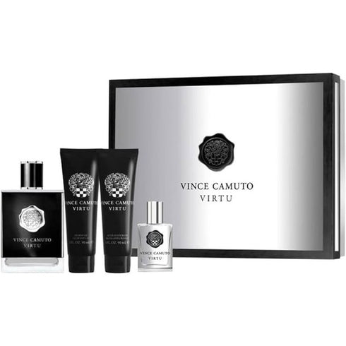 Vince Camuto Virtu Gift Set 100ml EDT + 15ml EDT + 90ml Aftershave Balm + 90ml Shower Gel
