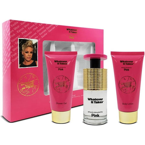 Whatever It Takes Pink Gift Set: EDP 100ml - Body Lotion 100ml - Shower Gel 100ml