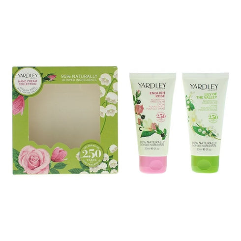 Yardley Hand Cream Gift Set 50ml Lily of The Valley + 50ml Rose