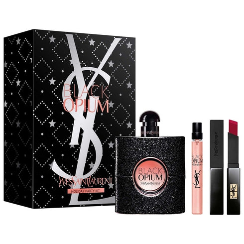 Yves Saint Laurent Black Opium Gift Set 50ml EDP + 2ml Volume Effet Faux Cils Mascara - 01 + 1.3g Rouge Pur Couture Lipstick - 70 Le Nu