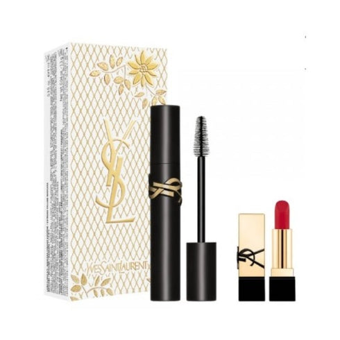 Yves Saint Laurent Gift Set 9ml Lash Clash Extreme Volume Mascara + Mini Rouge Pur Couture Lip Stick 25