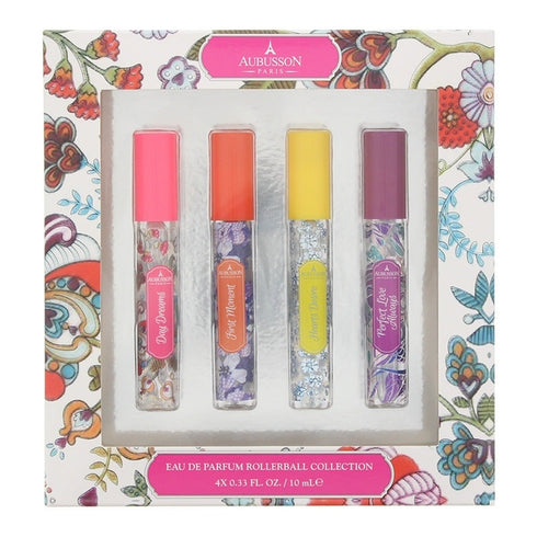 Aubusson Rollerball Collection Gift Set 10ml Day Dream EDP + 10ml First Moment EDP + 10ml Hearts Desire EDP + 10ml Perfect Love Always EDP