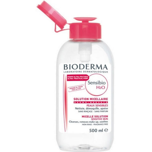Bioderma Sensibio H2O Make Up Removing Micelle Solution with Pump 500ml