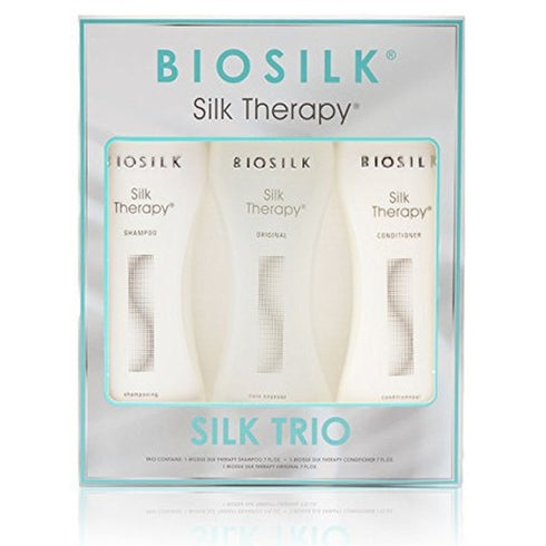 Biosilk Silk Therapy Gift Set 207ml Shampoo + 207ml Conditioner + 207ml Original Treatment