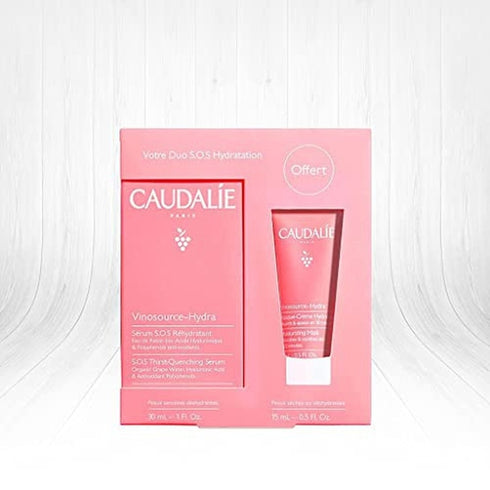 Caudalie Vinosource Hydra S.O.S Hydration Duo 30ml S.O.S Thirst-Quenching Serum + 15m Moisturizing Mask